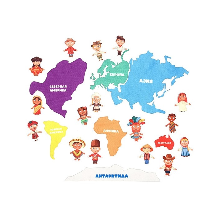 Игра-конструктор &laquo;Карта мира&raquo;, 126 деталей