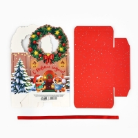 Коробка новогодняя складная &laquo;Новогодний домик&raquo; 12.3 х 21 х 5.3 см, Новый год