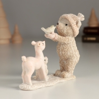 Сувенир полистоун "Знакомство лесных друзей" 12х4,5х9,5 см