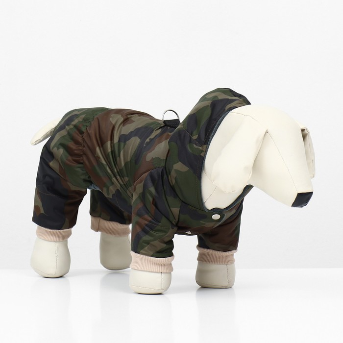 Комбинезон зимний для животных &laquo;Камуфляж&raquo;, 3XL (ДС 36-38, ОГ 48-52 см, ОШ 36-37 см), микс