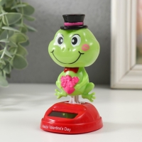 Маятник пластик от солнечной батареи "Лягушонок с букетом роз в цилиндре" 5,2х6,1х10,5 см Маятник пластик от солнечной батареи "Лягушонок с букетом роз в цилиндре" 5,2х6,1х10,5 см