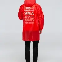 Дождевик &laquo;Воплащение всего&raquo;, красный, размер M