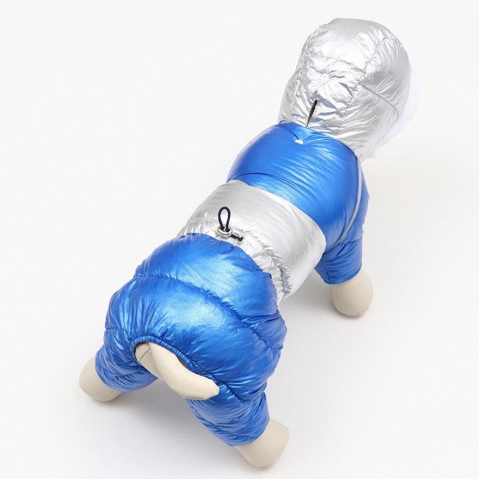 Комбинезон Комбинезон "Блик" с утяжкой, размер 14 (ДС 32 см, ОГ 42 см, ОШ 31 см), серебряно-синий