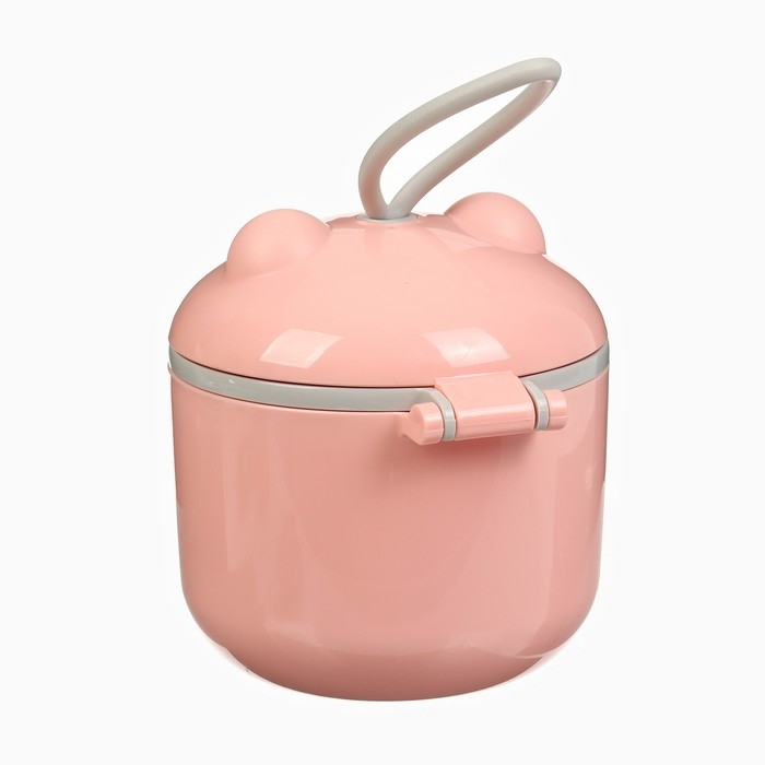 Контейнер для детского питания Мишка 1, 250 мл, цвет розовый Контейнер для детского питания Мишка 1, 250 мл, цвет розовый