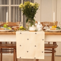 Дорожка Доляна "Пчёлки" 40х146см, рогожка 164 г/м2, 100% хл