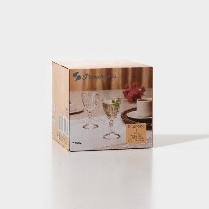 Набор стеклянных рюмок DIAMOND, 49 мл, 4 шт