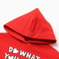 Джемпер с капюшоном Крошка Я Love, рост 74-80 см, красный