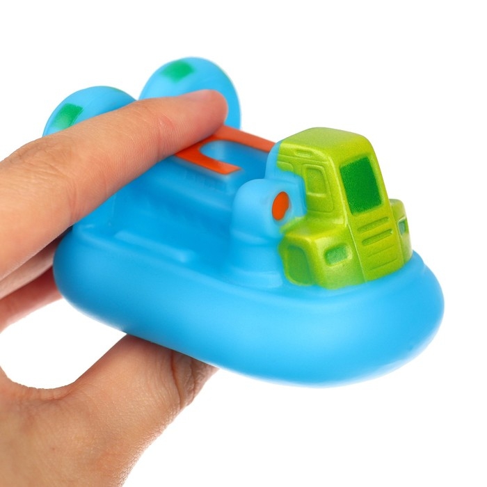 Набор резиновых игрушек для ванны &laquo;Транспорт&raquo;, с пищалкой, 3 шт, виды МИКС, Крошка Я