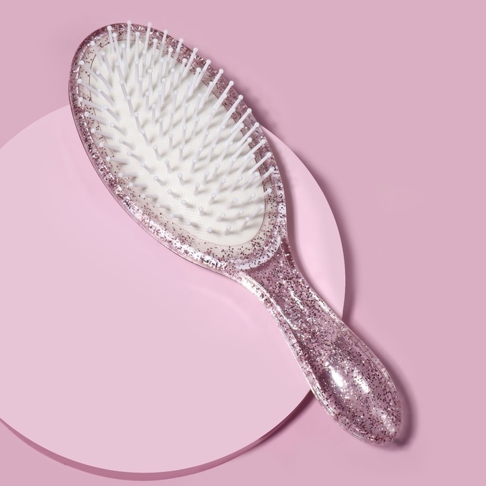 Расчёска массажная, 6,5 &times; 21,5 см, цвет МИКС