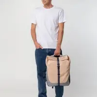 Рюкзак coolStuff Plus, бежевый c темно-синим Рюкзак coolStuff Plus, бежевый c темно-синим