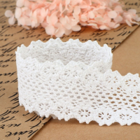 Кружево вязаное, 45 мм &times; 10 &plusmn; 1 м, цвет белый