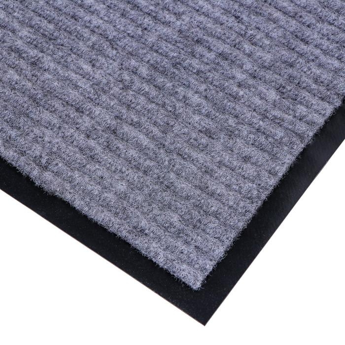 Коврик придверный влаговпитывающий, ребристый, &laquo;Стандарт&raquo;, 50&times;80 см, цвет серый