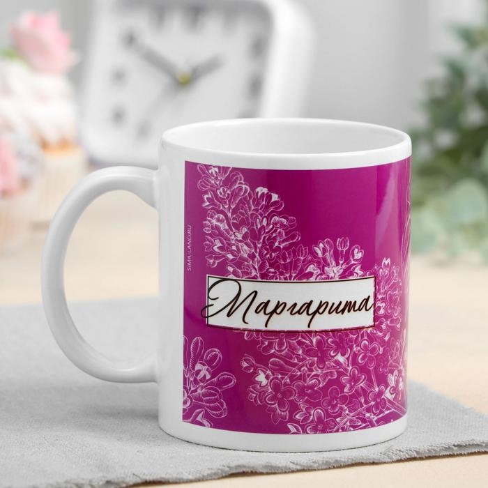 Кружка сублимация Кружка сублимация "Маргарита" цветы, 320 мл, с нанесением