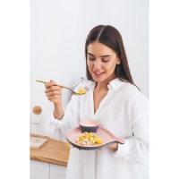 Тарелка керамическая &laquo;Инжир&raquo;, 22.5 х 26.5 см, цвет розовый