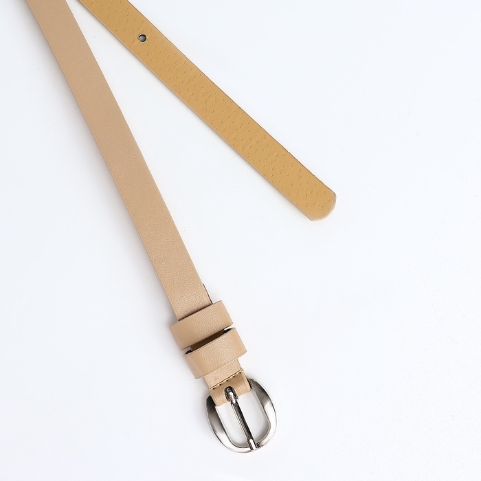 Ремень жен 01-01-02-01 Июнь14, 1,1*0,3*110 см, пряжка металл, 1 прокол, бежевый Ремень жен 01-01-02-01 Июнь14, 1,1*0,3*110 см, пряжка металл, 1 прокол, бежевый