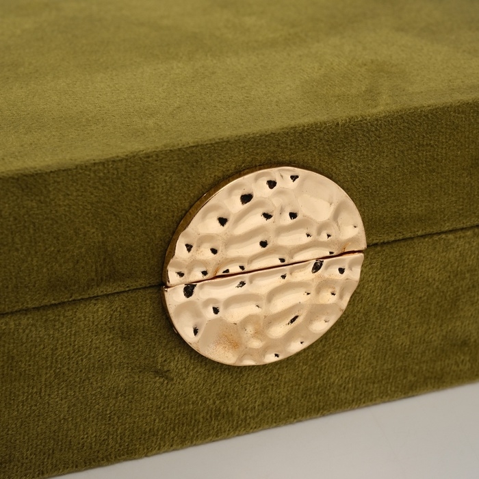 Шкатулка текстиль Шкатулка текстиль "Ядро" зелёная 12х25х7,8 см