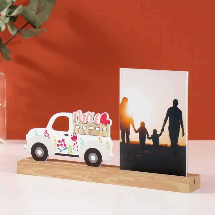 Фоторамка дерево, акрил 10х15 см Фоторамка дерево, акрил 10х15 см "Грузовичок" 4х27,3х14 см