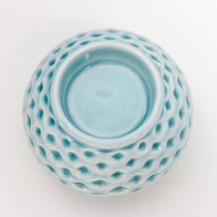 Подсвечник керамика на 1 свечу Подсвечник керамика на 1 свечу "Сетка с ромбами" МИКС 6х8х8 см