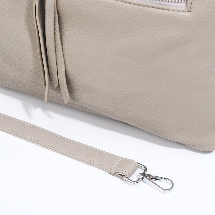 Сумка-тоут на молнии, 2 наружных кармана, цвет серый Сумка-тоут на молнии, 2 наружных кармана, цвет серый