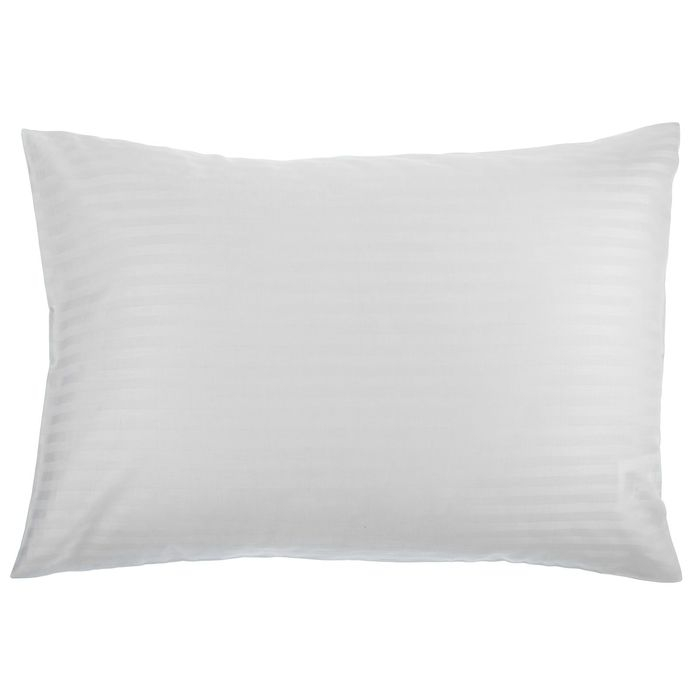 Наволочка 50х70 см, цвет белый, страйп-сатин 140г/м&sup2; 100% хлопок