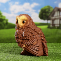 Садовая фигура "Сова" коричневая, 22х24х26см Садовая фигура "Сова" коричневая, 22х24х26см