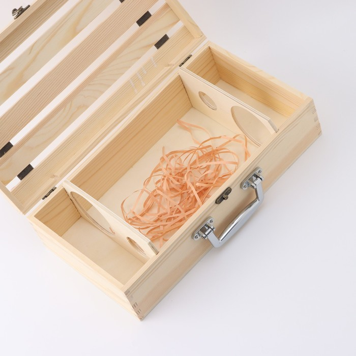 Ящик для хранения вина Доляна &laquo;Феррара&raquo;, 35&times;20 см, на 2 бутылки