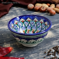 Пиала чайная Риштанская керамика "Узоры" большая, 11 см, микс Пиала чайная Риштанская керамика "Узоры" большая, 11 см, микс