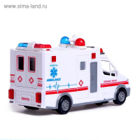 Машина «Скорая помощь», световые и звуковые эффекты, работает от батареек Машина «Скорая помощь», световые и звуковые эффекты, работает от батареек