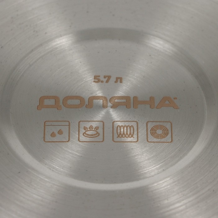 Кастрюля из нержавеющей стали «Грейт», 5,7 л, индукция Кастрюля из нержавеющей стали «Грейт», 5,7 л, индукция