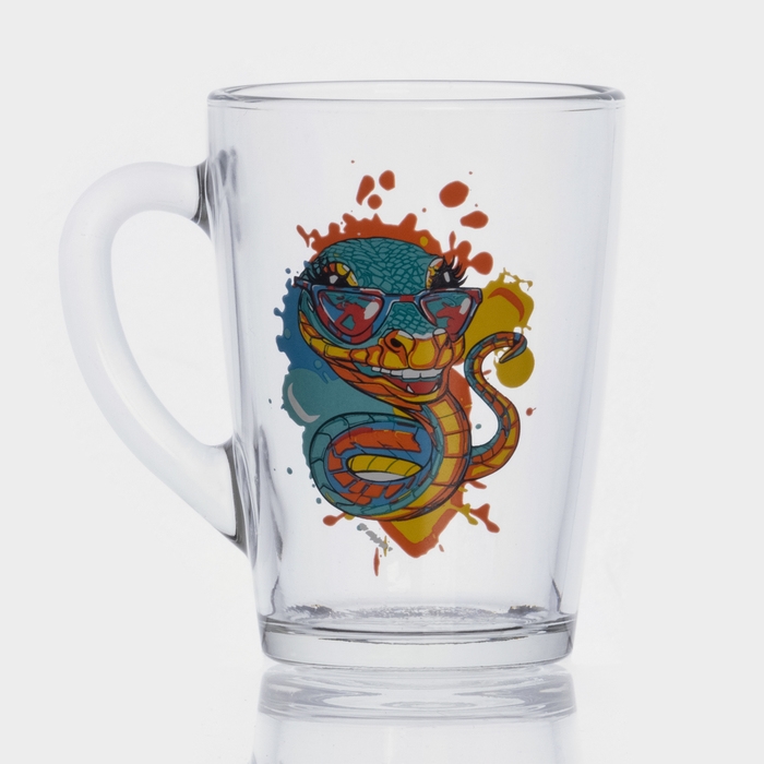 Кружка стеклянная для чая &laquo;Символ года 2025&raquo;, 300 мл