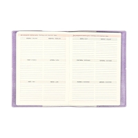 Ежедневник датир 2025г А6+ 176л ESCALADA, мяг обл, иск кожа, тис ф, кр бл 70г/м2, сир-ый