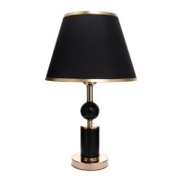 Настольная лампа Агата E27 40Вт черно-золотой 25х25х42,5 см RISALUX