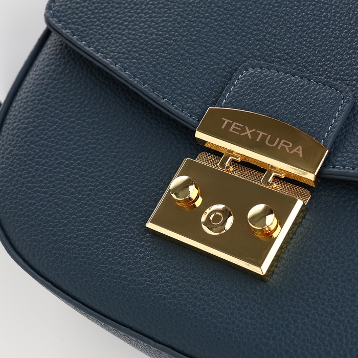 Сумка женская на клапане, TEXTURA, маленький размер, цвет синий Сумка женская на клапане, TEXTURA, маленький размер, цвет синий