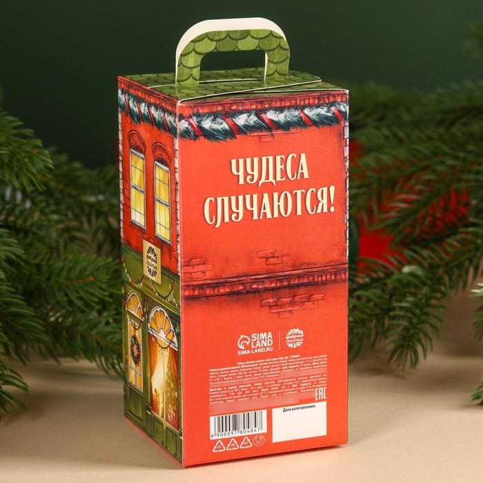 Подарочный набор новогодний &laquo;Зимняя сказка&raquo;: травяной чай , мёд кремовый с апельсином