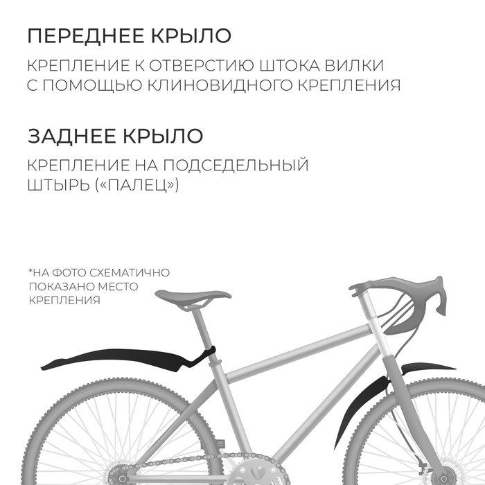 Набор крыльев 24 Набор крыльев 24"-28" Dream Bike XGNB-062-3, пластик