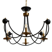 Люстра "Фломи" 4хЕ14 40Вт черно-золотой 60х73х60 см BayerLux