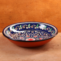 Супница Риштанская Керамика "Цветы", 28 см, синий Супница Риштанская Керамика "Цветы", 28 см, синий