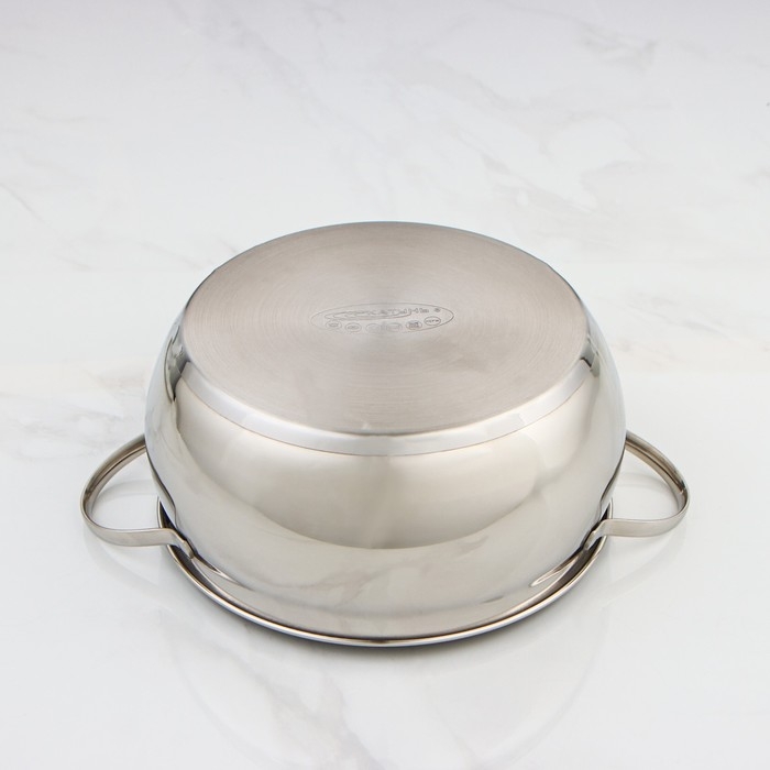 Кастрюля &laquo;Медея&raquo;, 5,2 л, d=24 см, капсульное дно, стеклянная крышка, индукция