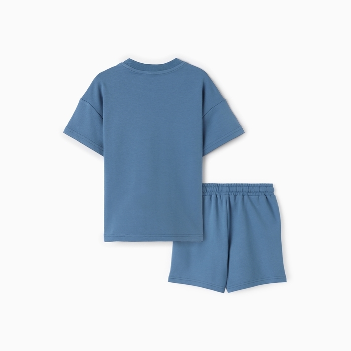 Комплект детский (футболка, шорты), цвет индиго, рост 146 см Комплект детский (футболка, шорты), цвет индиго, рост 146 см