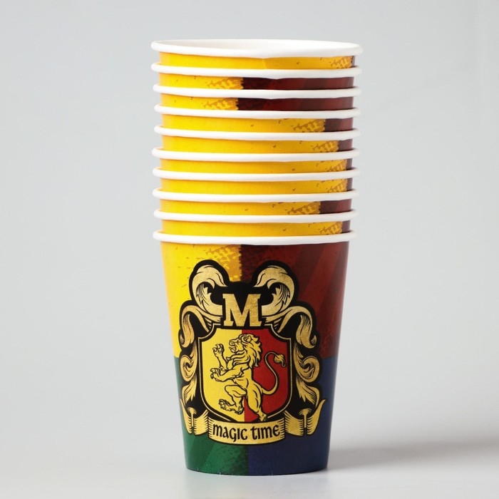 Набор бумажной посуды одноразовый Волшебный мир&raquo;, 6 тарелок, 6 стаканов, 1 гирлянда