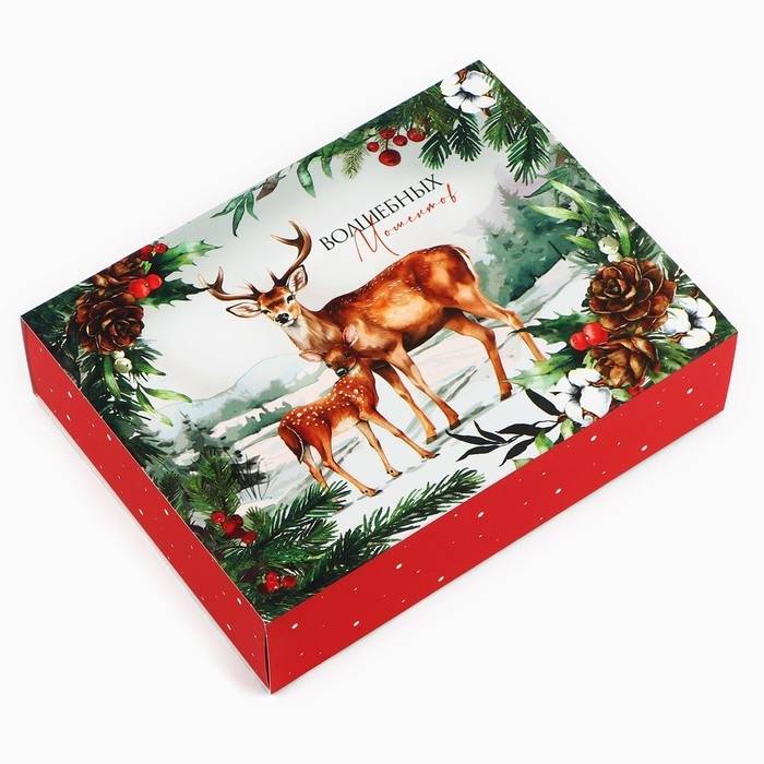 Коробка для сладостей «Сказка в лесу», 20 х 15 х 5 см, Новый год Коробка для сладостей «Сказка в лесу», 20 х 15 х 5 см, Новый год