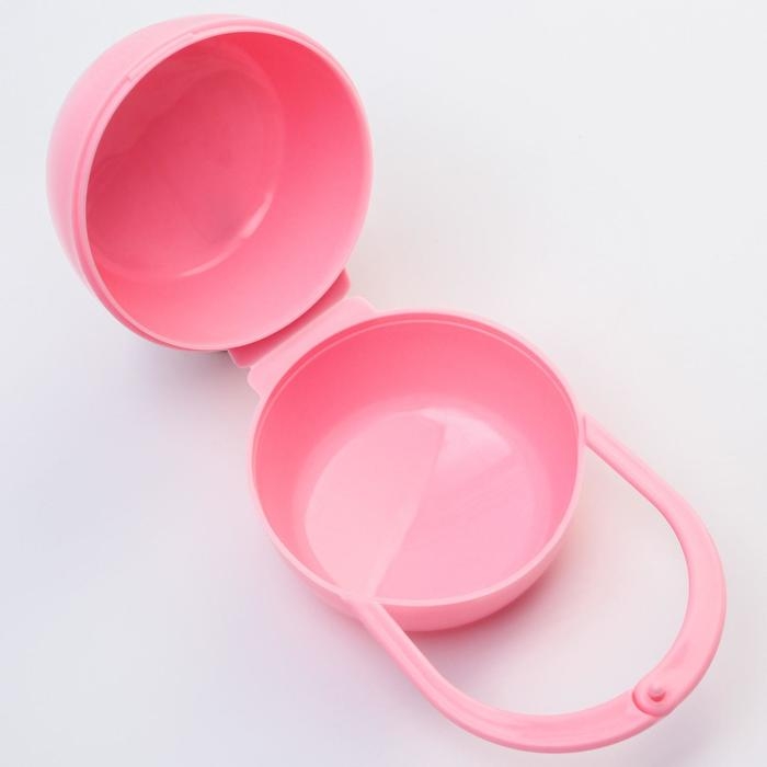 Контейнер для хранения и стерилизации детских сосок и пустышек, цвет розовый Контейнер для хранения и стерилизации детских сосок и пустышек, цвет розовый