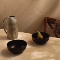 Набор мисок фарфоровых SL Home «Дарк», 1,2 л, d=18,5 см, цвет чёрный Набор мисок фарфоровых SL Home «Дарк», 1,2 л, d=18,5 см, цвет чёрный