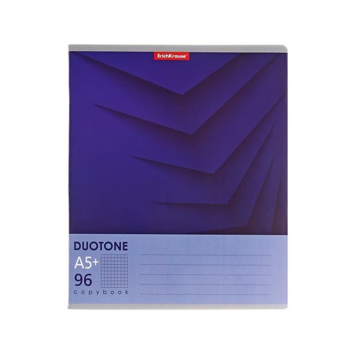 Тетрадь 96 листов в клетку, ErichKrause Duotone Next, обложка мелованный картон, блок офсет 100% белизна, МИКС