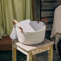 Корзина для хранения SL Home &laquo;Луиза&raquo;, плетёная ручной работы, 33&times;33&times;16 см, цвет серый