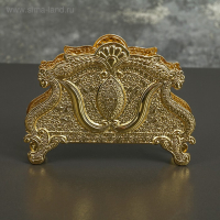 Салфетница &laquo;Астерия&raquo;, 13&times;2,5&times;9,5 см, цвет золотой