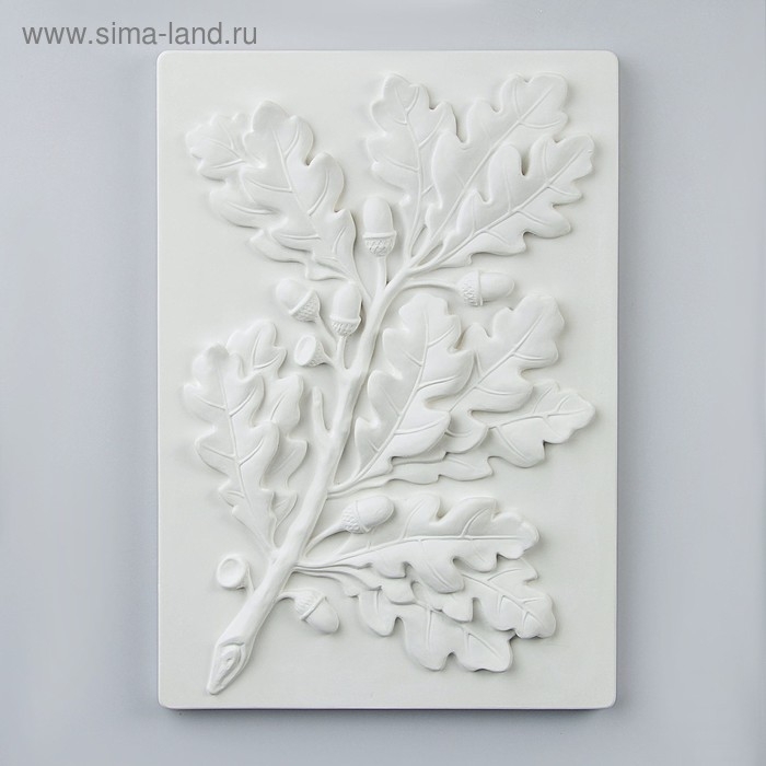 Гипсовая фигура Орнамент: Ветка дуба, 34,5 х 50 х 4 см