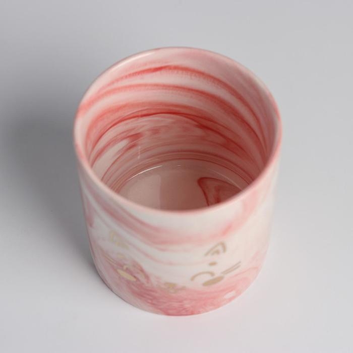 Кашпо для цветов с тиснением, &laquo;Котёнок&raquo;, 10 х 10 см