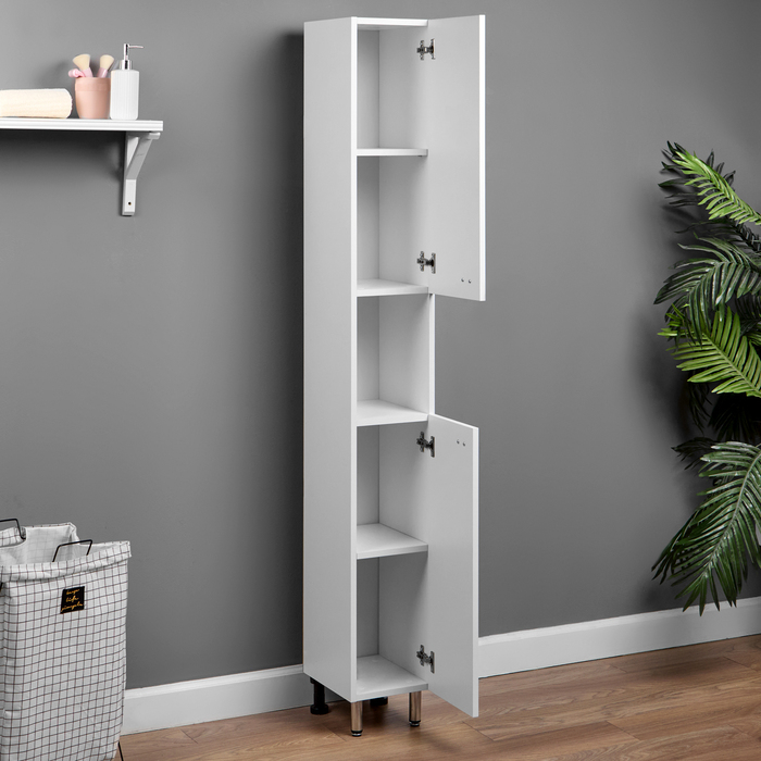 Пенал для ванной комнаты "Вега 2400" белый, 24 х 30 х 181 см