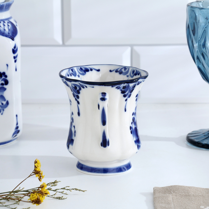 Кружка "Валерьян", Н10см V0,25л, авт.Ремизов В, гжель